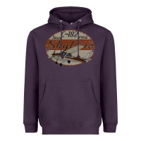 Plum cessna 182 skylane since 1956 retro vintage airplane design Heavyweight Hoodie - tuanDangUi