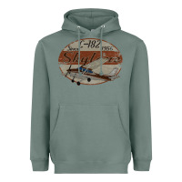 Sage cessna 182 skylane since 1956 retro vintage airplane design Heavyweight Hoodie - tuanDangUi