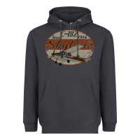Smoke cessna 182 skylane since 1956 retro vintage airplane design Heavyweight Hoodie - tuanDangUi