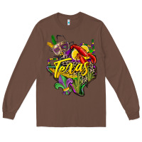 Chestnut texas map mardi gras Long Sleeve Tee - CowGirlArtShop