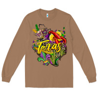 Toasted Coconut texas map mardi gras Long Sleeve Tee - CowGirlArtShop