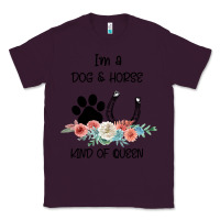 Plum I'm A Dog & Horse Kind Of Queen Pet Lover Owner Classic Tee - Bettercallsaul