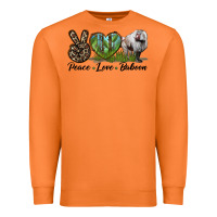 Carrot Leopard Peace Love Baboon Premium Sweatshirt - LillyAllenDesigns