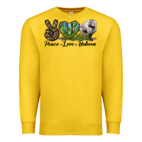 Lemon Leopard Peace Love Baboon Premium Sweatshirt - LillyAllenDesigns