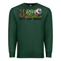 Sports Green Leopard Peace Love Baboon Premium Sweatshirt - LillyAllenDesigns