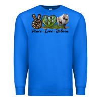 True Royal Leopard Peace Love Baboon Premium Sweatshirt - LillyAllenDesigns