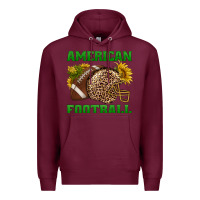 Burgundy american football Premium Hoodie - BundleAndBundleShop