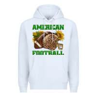White american football Premium Hoodie - BundleAndBundleShop