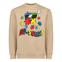 Mushroom Au-some! Autism puzzle dabbing Heavyweight Sweatshirt - FaDigitalArtStudio