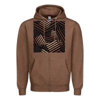 Chestnut melanin american flag seamless pattern Zipper Hoodie - BundleAndBundleShop
