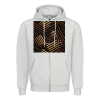 Dove Grey melanin american flag seamless pattern Zipper Hoodie - BundleAndBundleShop