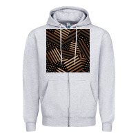 Heather Grey melanin american flag seamless pattern Zipper Hoodie - BundleAndBundleShop