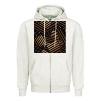 Oatmeal Heather melanin american flag seamless pattern Zipper Hoodie - BundleAndBundleShop