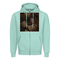 Melanin American Flag Seamless Pattern Zipper Hoodie | Teevron