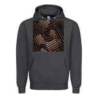 Smoke melanin american flag seamless pattern Zipper Hoodie - BundleAndBundleShop