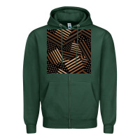 Sports Green melanin american flag seamless pattern Zipper Hoodie - BundleAndBundleShop