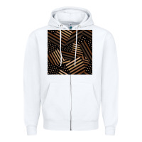 White melanin american flag seamless pattern Zipper Hoodie - BundleAndBundleShop