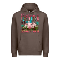 Coffee i'll get over it i just need to be dramatic first Premium Hoodie - RanaPortraitStore