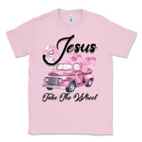Bubblegum Pink Leopard Floral Pink Car Jesus Take The Wheel Classic Tee - Bettercallsaul