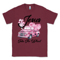 Burgundy Leopard Floral Pink Car Jesus Take The Wheel Classic Tee - Bettercallsaul