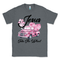 Charcoal Heather Leopard Floral Pink Car Jesus Take The Wheel Classic Tee - Bettercallsaul