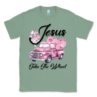 Leopard Floral Pink Car Jesus Take The Wheel Classic Tee | Teevron