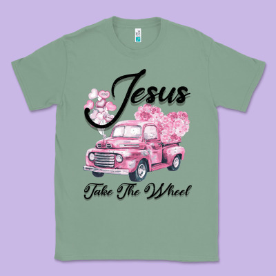 Leopard Floral Pink Car Jesus Take The Wheel Classic Tee Designed By Bettercallsaul