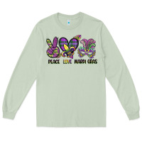 Matcha peace love mardi gras Long Sleeve Tee - CowGirlArtShop