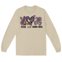 Mushroom peace love mardi gras Long Sleeve Tee - CowGirlArtShop