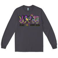 Smoke peace love mardi gras Long Sleeve Tee - CowGirlArtShop