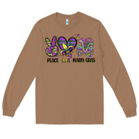 Toasted Coconut peace love mardi gras Long Sleeve Tee - CowGirlArtShop