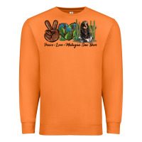 Carrot Peace Love Malayan Sun Bear Premium Sweatshirt - LillyAllenDesigns