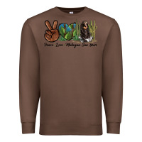 Chestnut Peace Love Malayan Sun Bear Premium Sweatshirt - LillyAllenDesigns