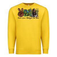 Lemon Peace Love Malayan Sun Bear Premium Sweatshirt - LillyAllenDesigns