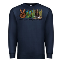 Navy Peace Love Malayan Sun Bear Premium Sweatshirt - LillyAllenDesigns