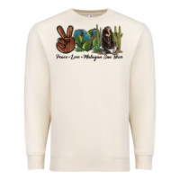 Sandshell Peace Love Malayan Sun Bear Premium Sweatshirt - LillyAllenDesigns