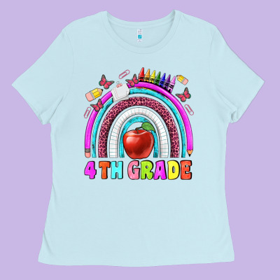 4 Th  Grade Ladies Tee Designed By Bundleandbundleshop