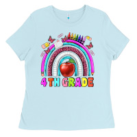 Baby Blue 4 th  grade Ladies Tee - BundleAndBundleShop