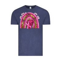 Vintage Denim breast cancer rainbow Vintage Tee - NancyCooperArtShop