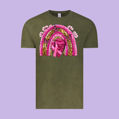 Breast Cancer Rainbow Vintage Tee Designed By Nancycooperartshop