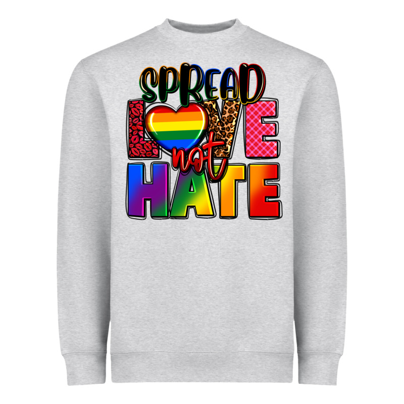 Spread Love Not Hate Heavyweight Sweatshirt by FaDigitalArtStudio | Teevron