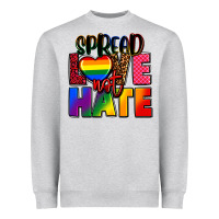 Heather Grey spread love not hate Heavyweight Sweatshirt - FaDigitalArtStudio
