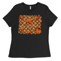Black autumn leafe backround Ladies Tee - RanaPortraitStore