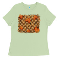 Matcha autumn leafe backround Ladies Tee - RanaPortraitStore