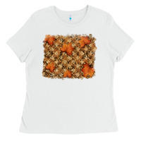 White autumn leafe backround Ladies Tee - RanaPortraitStore