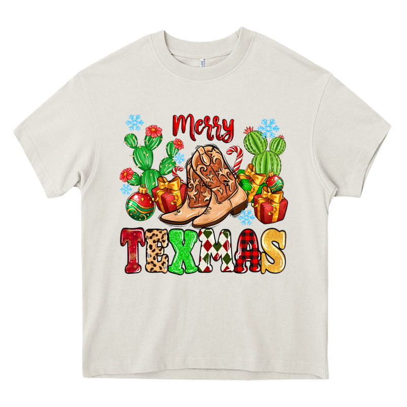 Merry Texmas Heavy Core Tee by MaliasSmallBusiness | Teevron