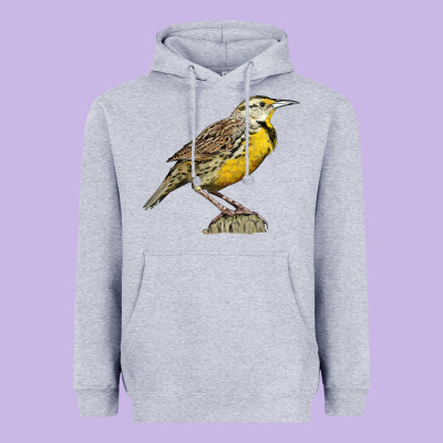 Western Meadowlark Heavyweight Hoodie Designed By Lillyallendesigns