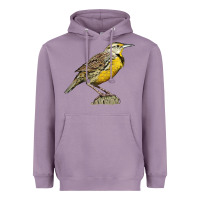 Lavender Western Meadowlark Heavyweight Hoodie - LillyAllenDesigns