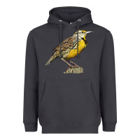 Smoke Western Meadowlark Heavyweight Hoodie - LillyAllenDesigns
