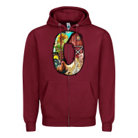 Burgundy farm life alphabet lowercase letters o Zipper Hoodie - BundleAndBundleShop
